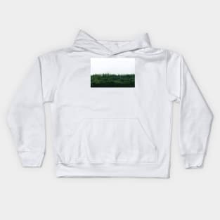 Canadian Mountain Woods in the Mist Kids Hoodie